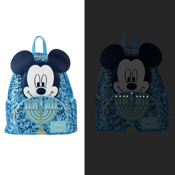 Loungefly Disney Mickey Happy Hanukkah Menorah Mini Backpack and Wallet main image 10